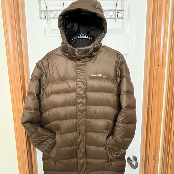 Eddie Bauer Men's Brown Puffer Jacket - Picture 1 of 5
